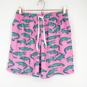 Chubbies The Glades Pink Alligator Classic Swim Trunks 7” Shorts